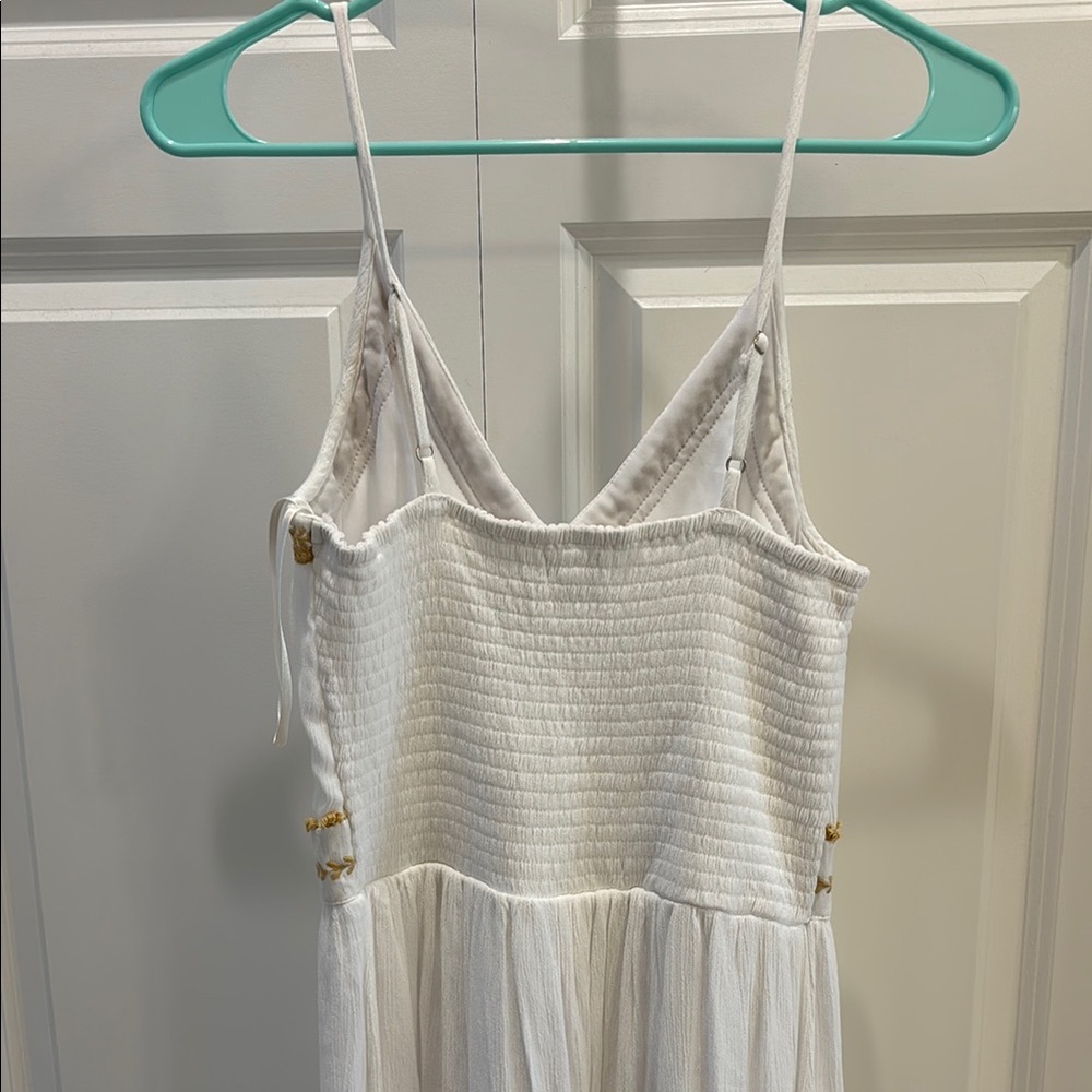(5/$30 deal)
White boho Maxi Dress with Gold thread Accents - Picture 3 of 5